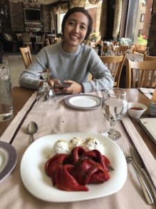 Red peppers and local cheese